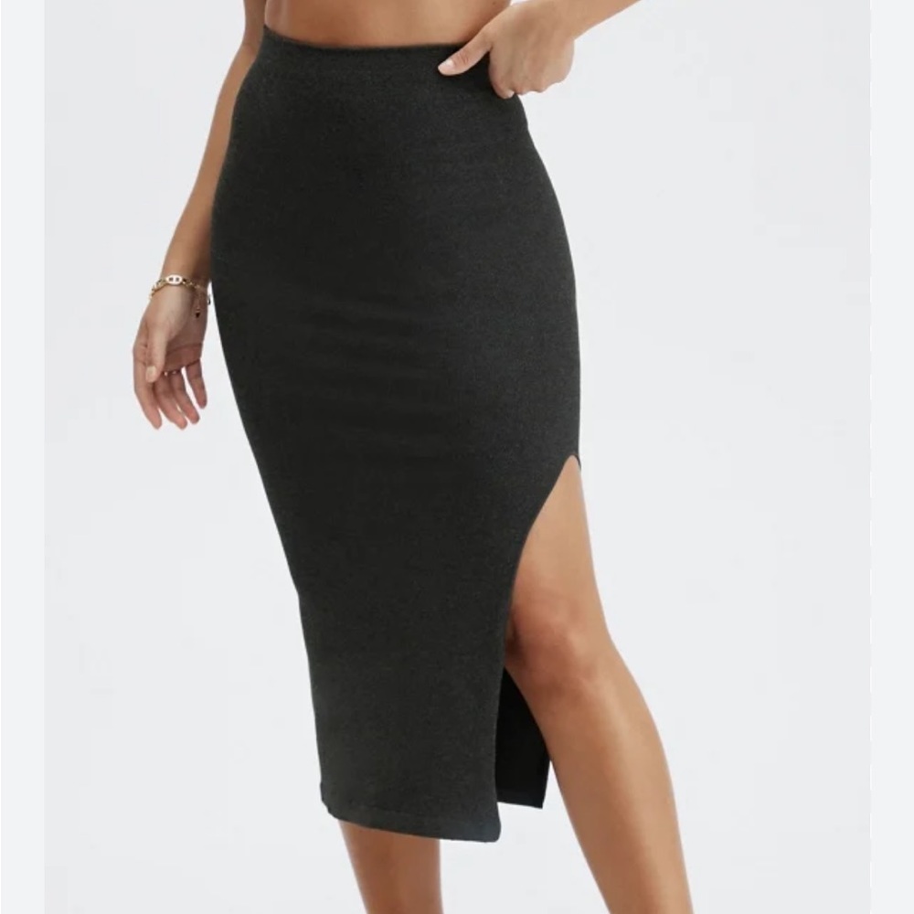 Cloud seamless high-waisted skirt, olive green